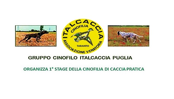 ItalCaccia Puglia Cinofilia protagonista per il “1° Stage della Cinofilia di Caccia pratica”