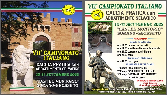 “Castel Montorio” Sorano – Grosseto: VII Campionato Italiano di caccia pratica con abbattimento del selvatico