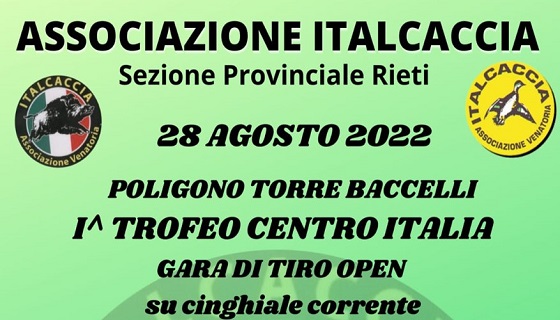 1° Trofeo centro Italia gara di tiro open su cinghiale corrente a squadre