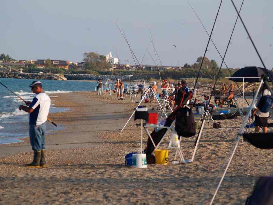 Campo-di-gara-Sentina_-garisti-in-azione Come funziona una gara di pesca?