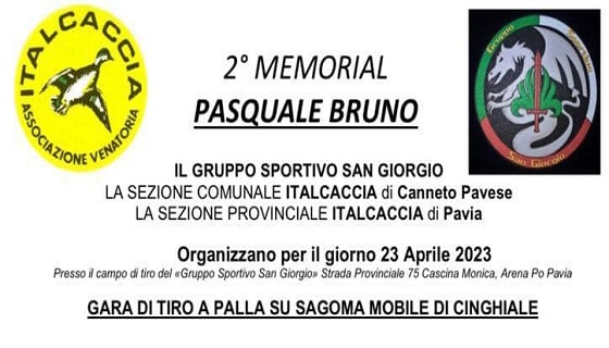2° Memorial Pasquale Bruno gara di tiro a palla su sagoma mobile di cinghiale