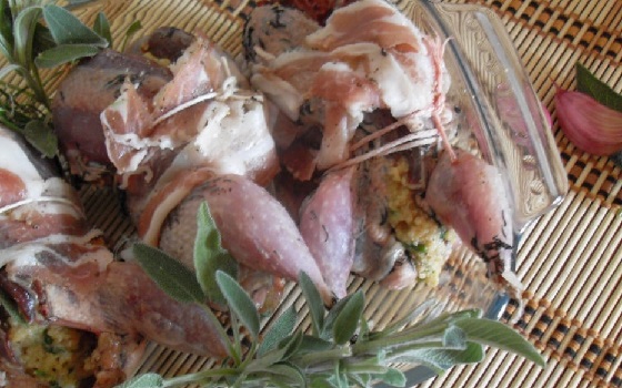 Beccacce ripiene al forno